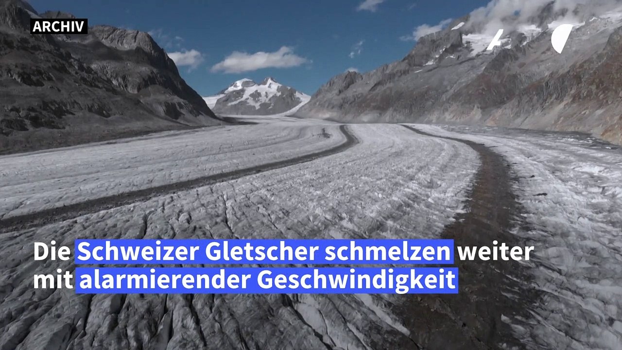 Schweizer Gletscher schmelzen weiter alarmierend schnell