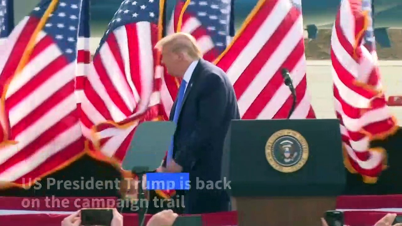 Trump holds rally despite Covid-19 surge