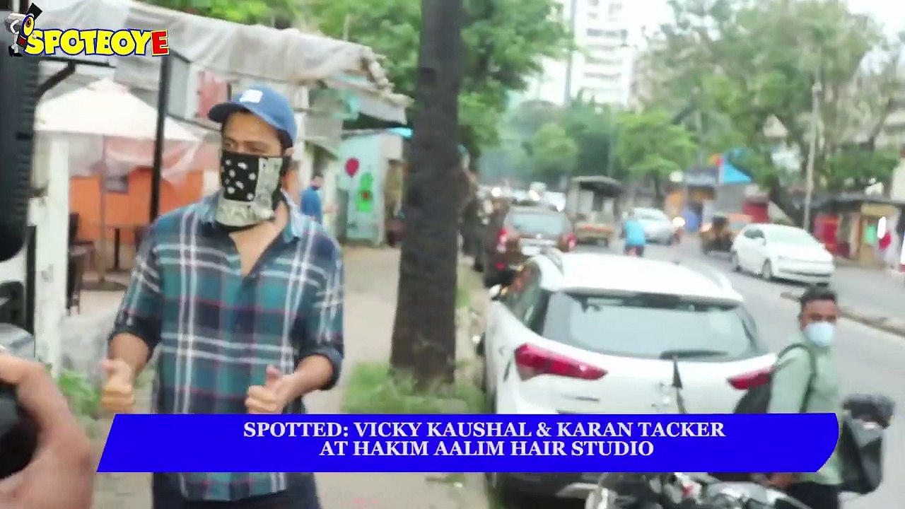 Spotted: Vicky Kaushal and Karan Tacker at Hakim's Aalim Hair Studio | SpotboyE