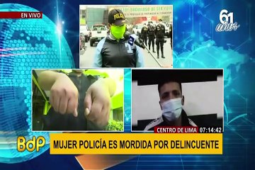 Policía mordida por delincuente narra cómo redujo a su agresor