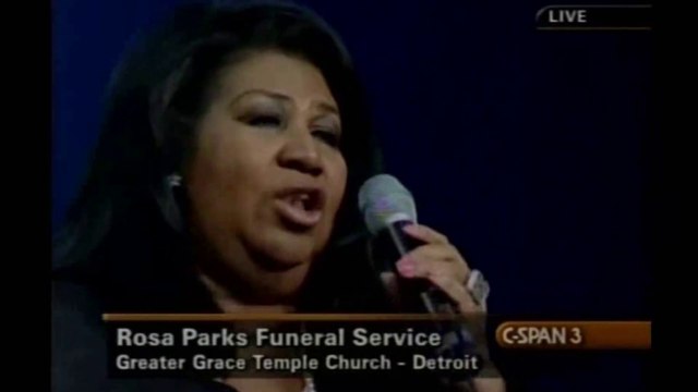 Aretha Franklin - I'll Fly Away - Rosa Parks Funeral - 2005