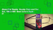 About For Books  Honda Civic and Del Sol, 1992-1995  Best Sellers Rank : #1