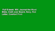 Full E-book  NIV, Journal the Word Bible, Cloth over Board, Navy, Red Letter, Comfort Print: