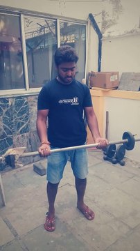 Biceps workout - light weight BAR CURL