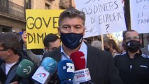 Hostelería y la restauración protesta en Barcelona contra el cierre de locales