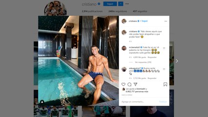 Cristiano, en cuarentena pero sin descuidar su forma física