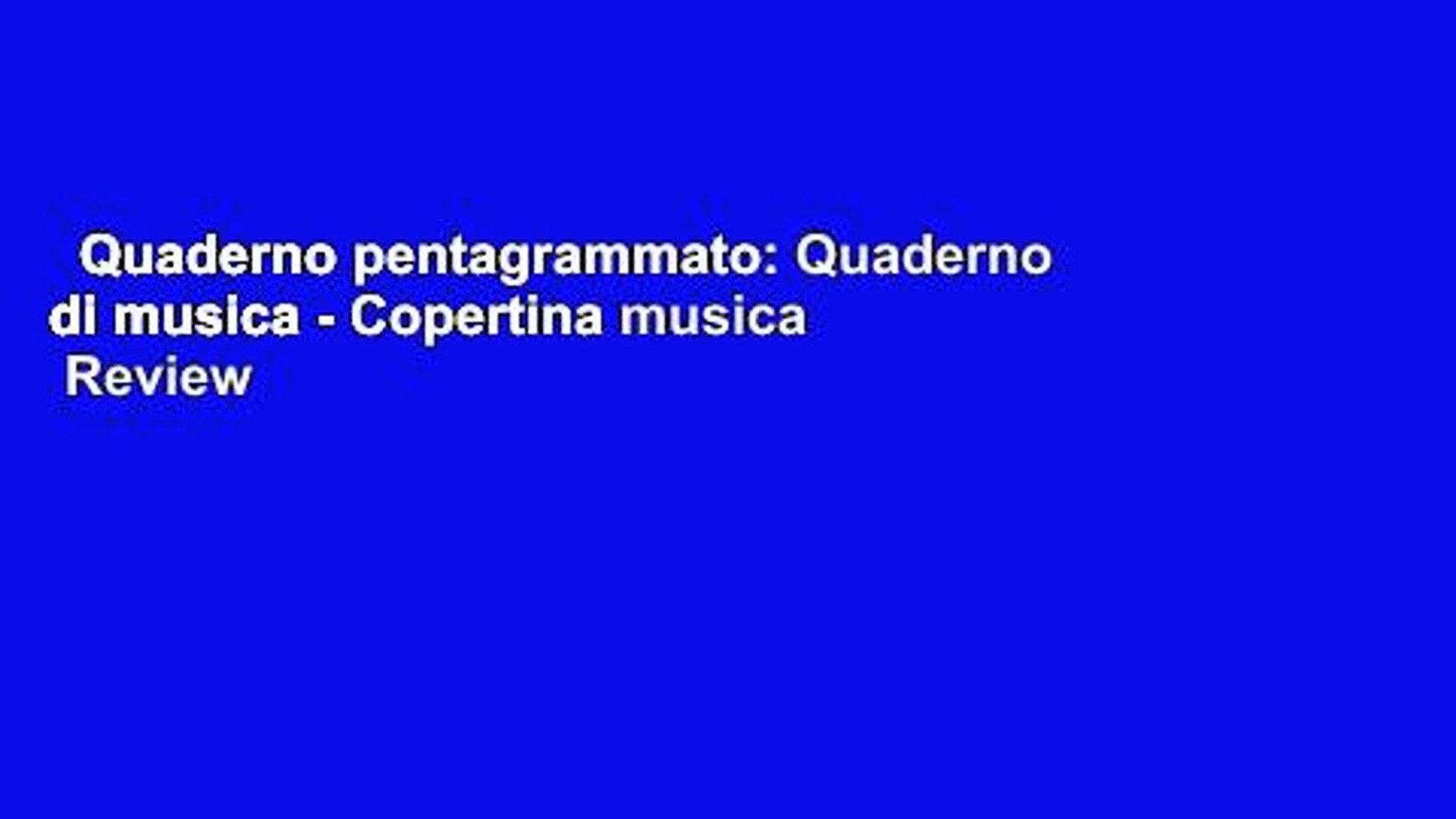 ⁣Quaderno pentagrammato: Quaderno di musica - Copertina musica  Review