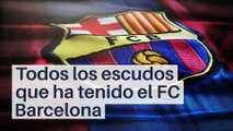 Todos los escudos que ha tenido el FC Barcelona