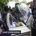 Baby River who died in 'cracks' of justice system, buried in tight police watch