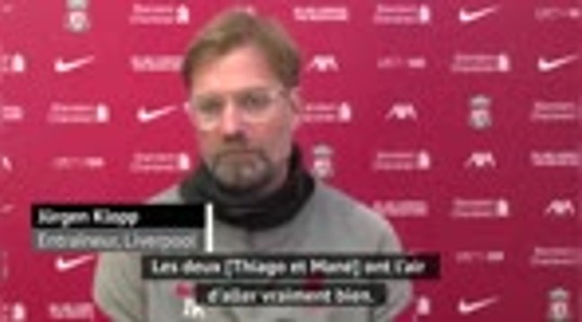 Liverpool - Klopp se réjouit du retour de Mané et Thiago après leur infection au Covid-19