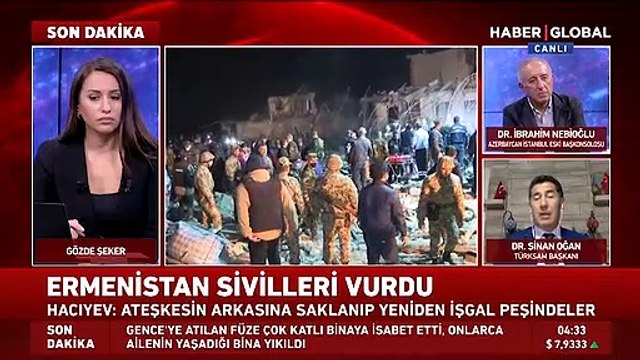 TÜRKSAM Başkanı Sinan Oğan: Ermenistan normal bir savaşta kullanılmaması gereken füzeleri Gence'de kullanıyor