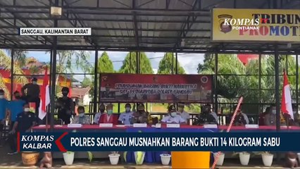 Polres Sanggau Musnahkan 14 Kilogram Sabu Selundupan dari Perbatasan RI-Malaysia