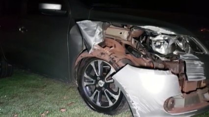 Motorista se envolve em colisão e reclama pela falta de iluminação no local