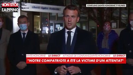 Emmanuel Macron à Conflans-Sainte-Honorine : "Ils ne passeront pas, ils ne nous diviseront pas" (vidéo)