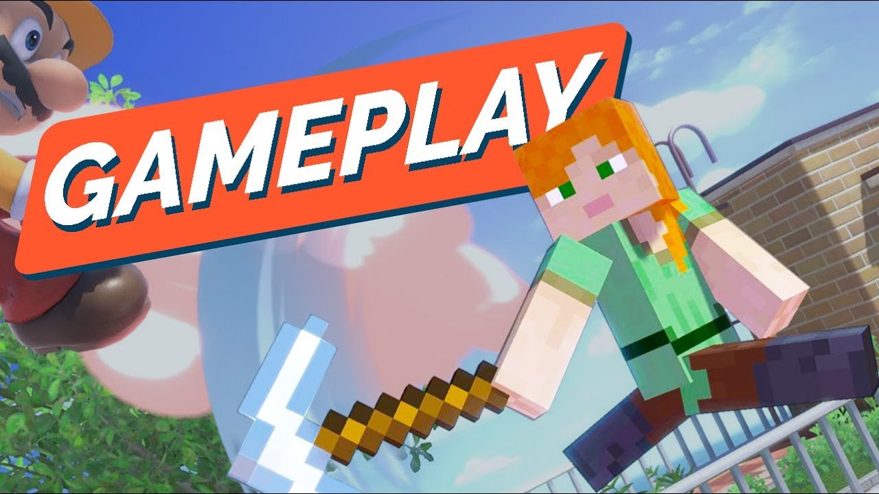 MINECRAFT dans SMASH BROS ULTIMATE : les AVANTAGES et les DÉFAUTS de STEVE - Gameplay Switch