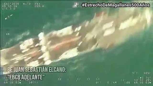 Las bonitas palabras del ejército de Chile al Juan Sebastián Elcano al entrar en el estrecho de Magallanes