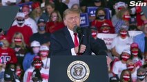 Trump says he may LEAVE the US if Joe Biden wins the election at Georgia rally