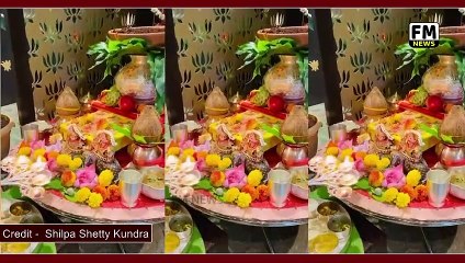 Shilpa Shetty With Husband Raj kundra Navratri First Durga Pooja 2020