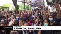 شاهد: آلاف المتظاهرين في شوارع تايلاند للمطالبة باستقالة رئيس الوزراء وإصلاح النظام الملكي