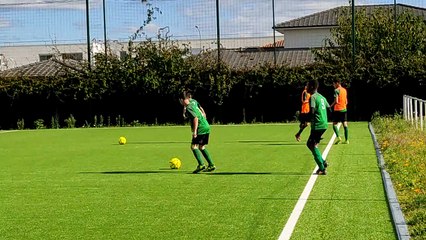 échauffement avant match de la coupe d'aquitaine du 17/10/2020.