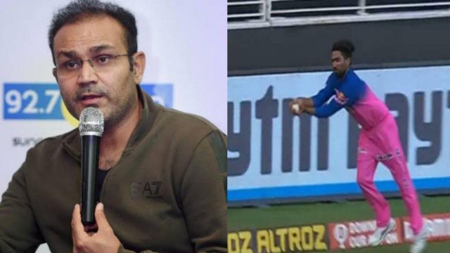 IPL 2020 RCB Vs RR : Sehwag Praises Tewatia For His Catch To Dismiss Virat Kohli | Oneindia Telugu