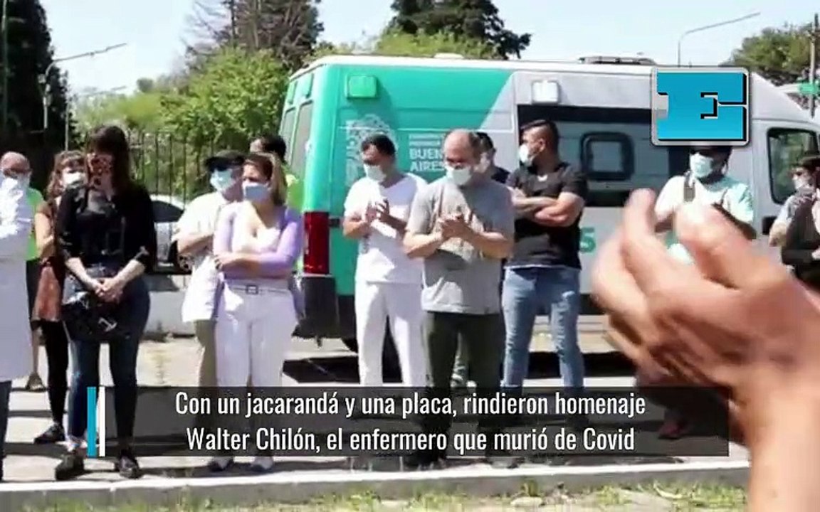 Con un jacarandá y una placa, rindieron homenaje Walter Chilón, el enfermero que murió de Covid