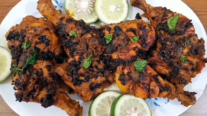 Grilled chicken /গ্যাসের চুলায় গ্রিল চিকেন বানানোর রেসিপি_How To Make Grilled Chicken Without Ov