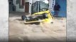 Hyderabad: Auto rickshaw-car swept away in flooded streets