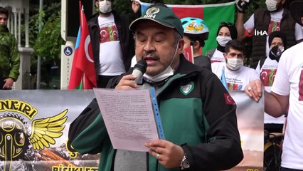 Azerbaycan'a destek için pedal çevirdiler