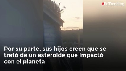 En video quedó registrado un extraño objeto en llamas cayendo desde el cielo