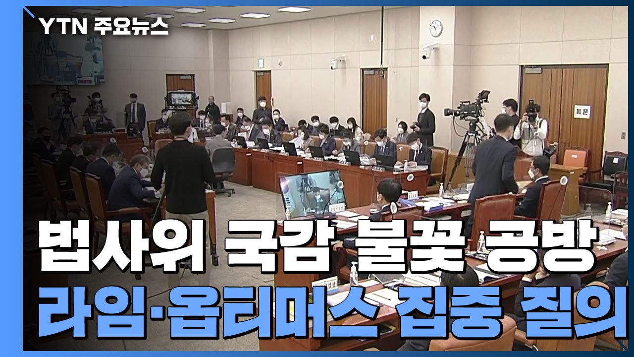 '라임·옵티머스' 법사위 국감 불꽃 공방...민주당, 역공세·국민의힘 "특검 하자"...