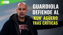 Pep Guardiola defiende al 'Kun' Agüero tras críticas por tocar el hombro a una árbitro asistente