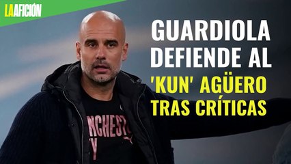 Pep Guardiola defiende al 'Kun' Agüero tras críticas por tocar el hombro a una árbitro asistente
