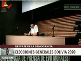 Evo Morales celebra que el MAS ganó elecciones presidenciales en Bolivia