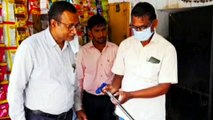 खाद्य विभाग की टीम ने मिष्ठान की दुकान पर पहुंच कर सामग्री की जांच पडताल की