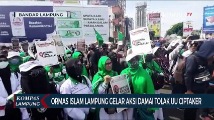 Ormas Islam di Lampung Gelar Aksi Damai Tolak UU Cipta Kerja