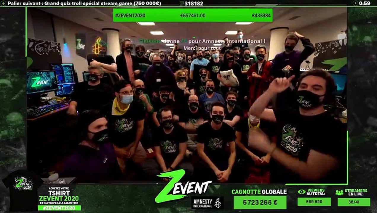 "Z Event", le rendez-vous caritatif annuel des plus grandes stars du jeu vidéo en France, a récolté en un week-end plus de 5,7 millions d'euros en faveur d'Amnesty International