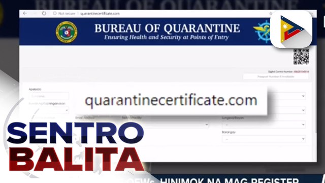 Returning OFWs, hinimok na mag-register sa BOQ website para sa resulta ng swab test