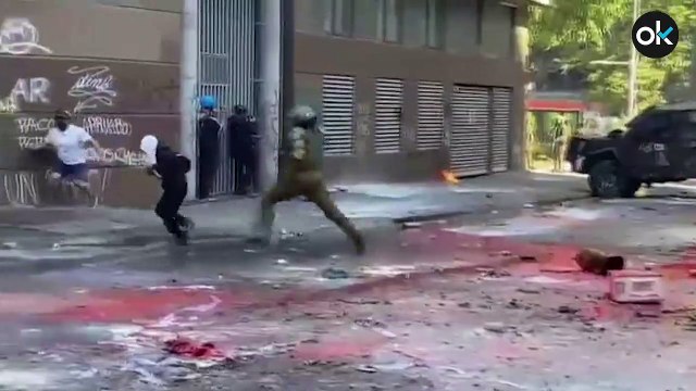 Graves disturbios durante el aniversario de las revueltas en Chile