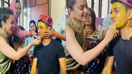 Kangana के भाई अक्षत की शादी की रस्में शुरू,  बधाई से हुआ आगाज | FilmiBeat