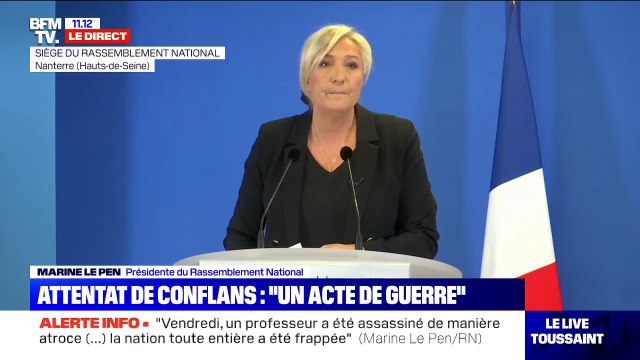 Marine Le Pen: Cette guerre contre l'islamisme, nous devons la mener vraiment, nous allons la gagner