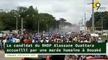Campagne électorale - Le candidat du RHDP Alassane Ouattara accueilli par une marée humaine à Bouaké