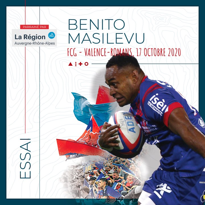 Le premier essai de Benito Masilevu contre Valence-Romans, saison 2020-2021
