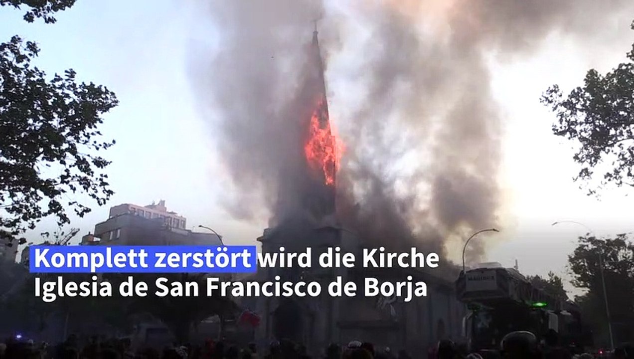Protestierende in Chile brennen Kirchen nieder