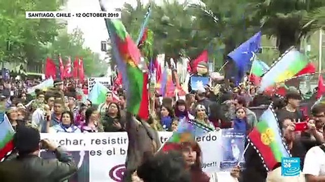 Chileans clang pots, rally in Santiago to mark anniversary of 2019 protests