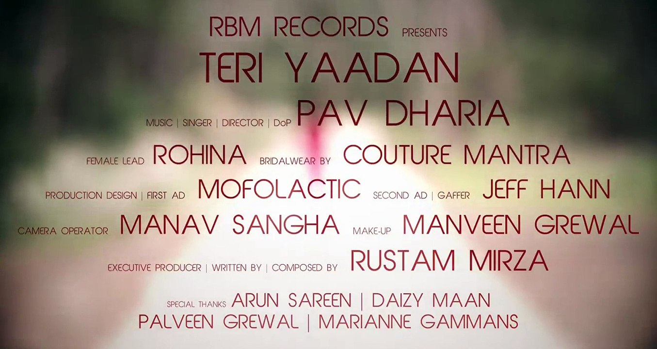 Teri Yaadan - Pav Dharia [OFFICIAL VIDEO]