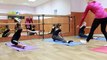 Gymnastics And Flexibility. Leg stretching, flexible legs, splits,  leg flexibility training
