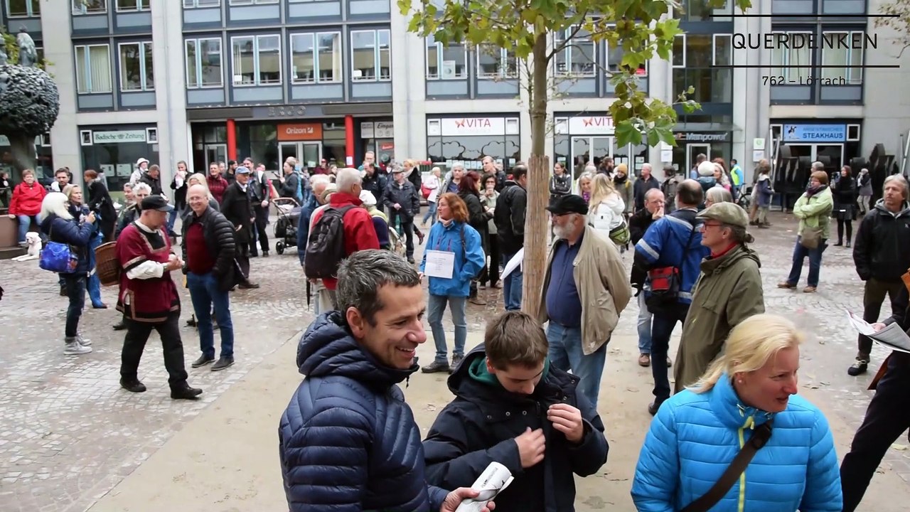 #QUERDENKEN 762 Lörrach - 01 - Eröffnung - Neuer Marktplatz, 10.10.2020