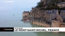 Maré alta no Monte Saint-Michel