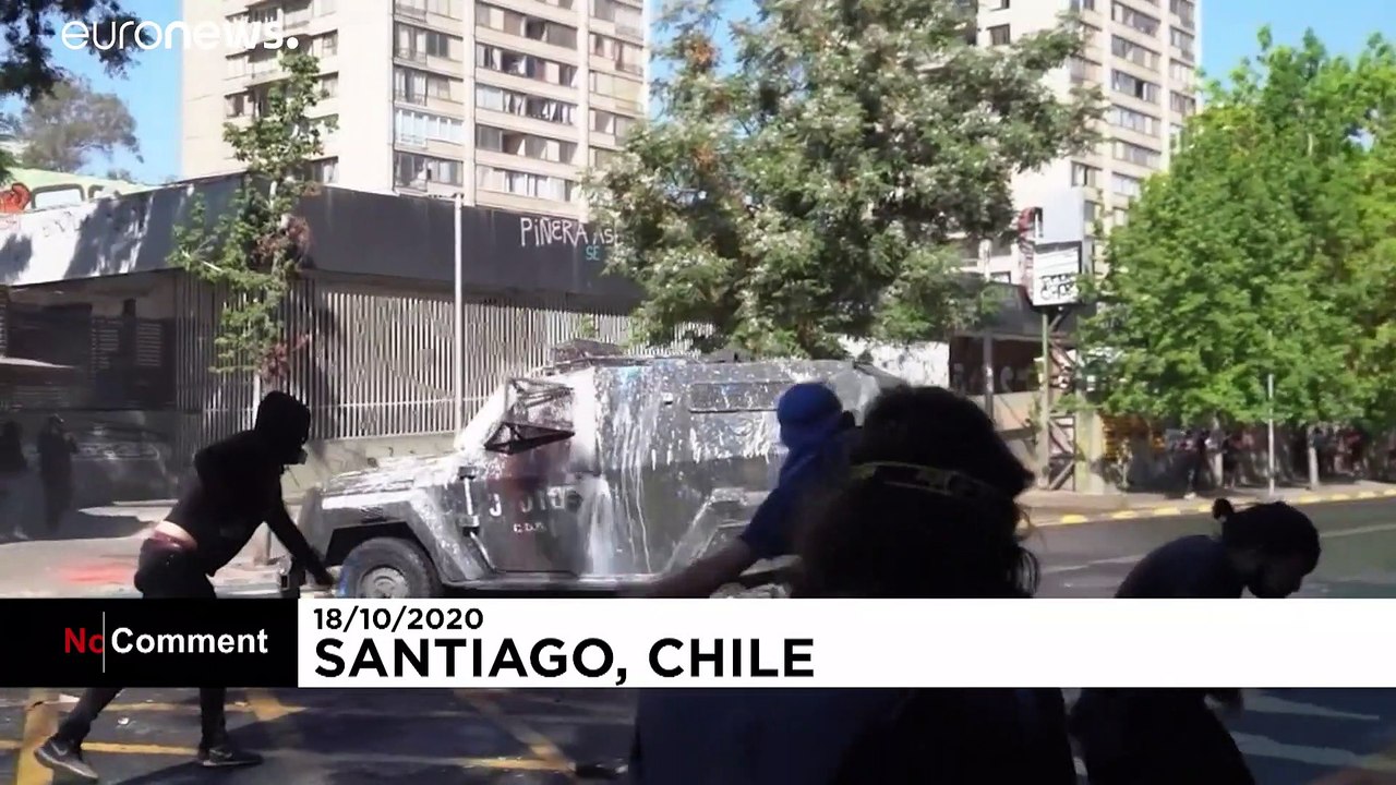 Manifestação acaba em confrontos no Chile